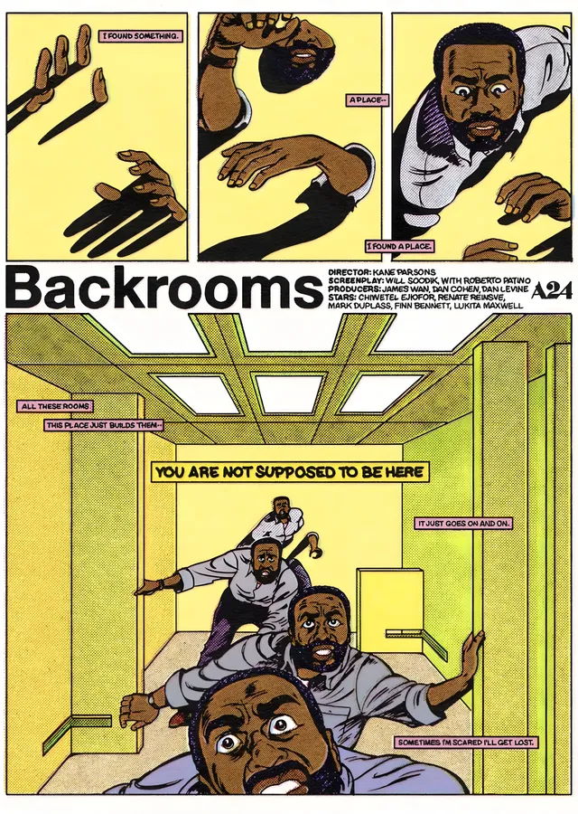 Backrooms - Çizgi Roman Sahnesi metal tablo