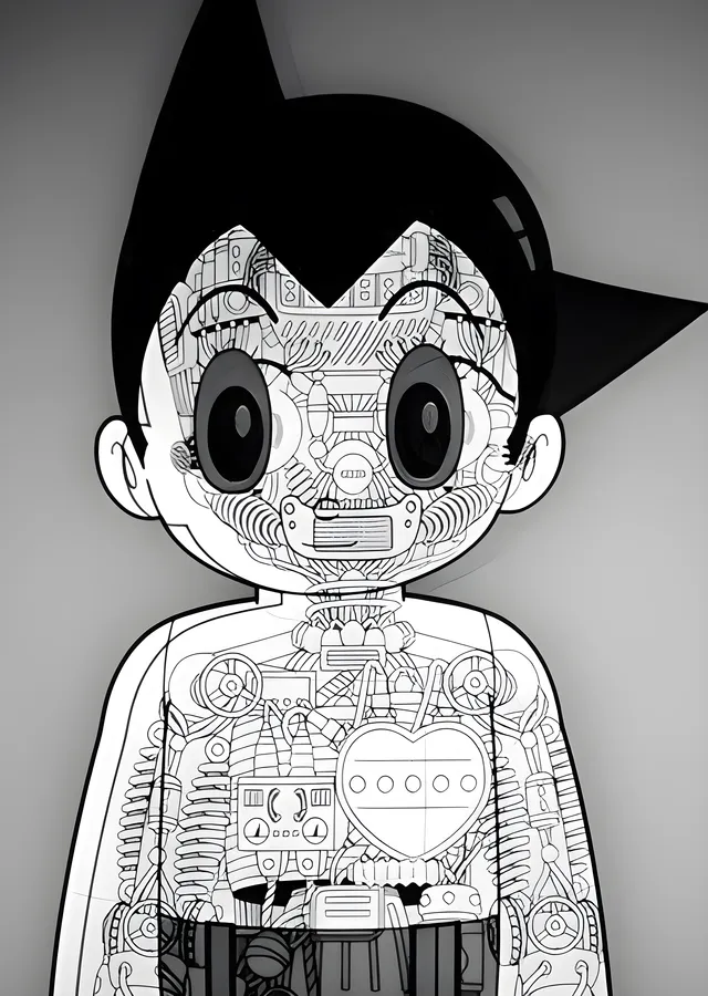 Astro Boy: Çizgi Detay metal tablo