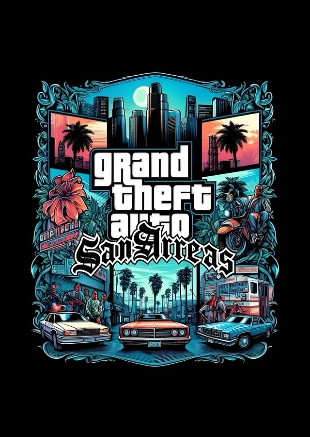 Grand Theft Auto: San Andreas Kolaj metal tablo