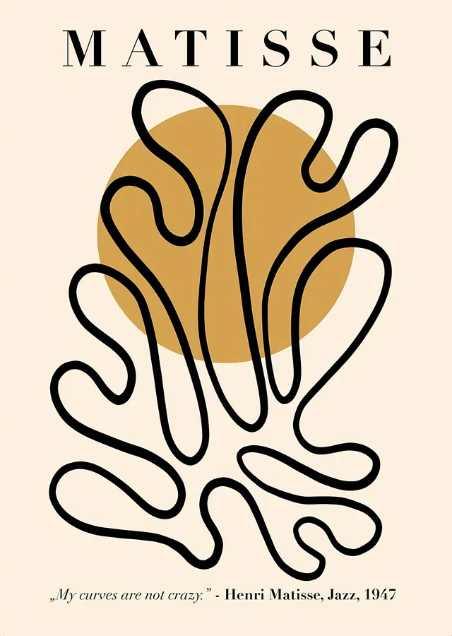 Matisse: My Curves Are Not Crazy metal tablo