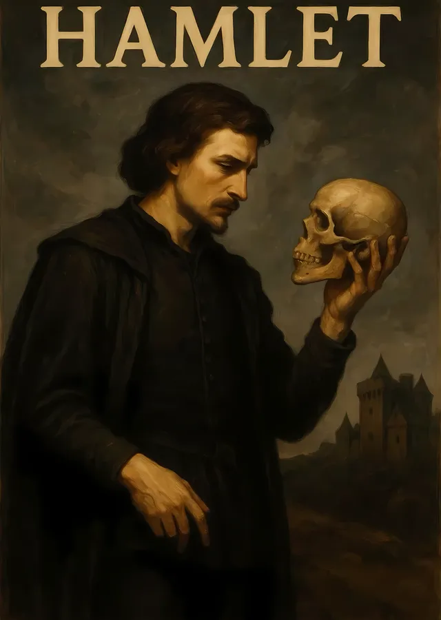 Hamlet: Kafatasıyla Düşünen Prens metal tablo