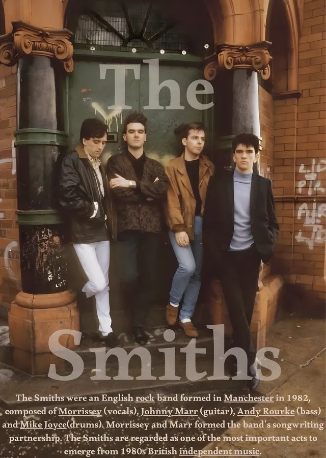 The Smiths: Manchester Kapısı metal tablo