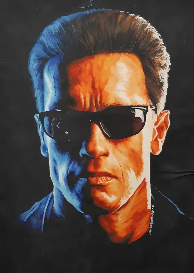 The Terminator - Arnold Schwarzenegger metal tablo