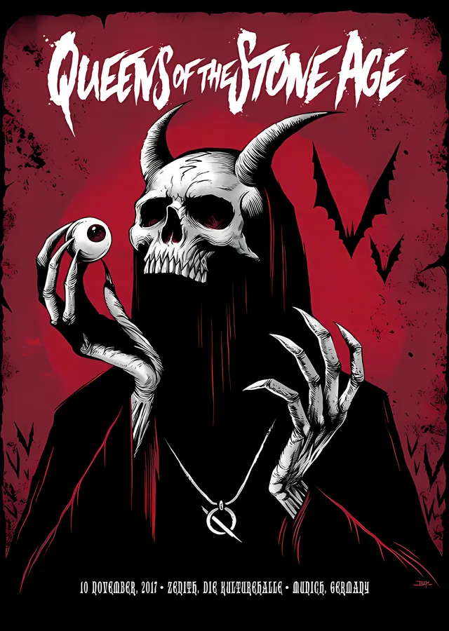 Queens of the Stone Age: Münih 2017 metal tablo