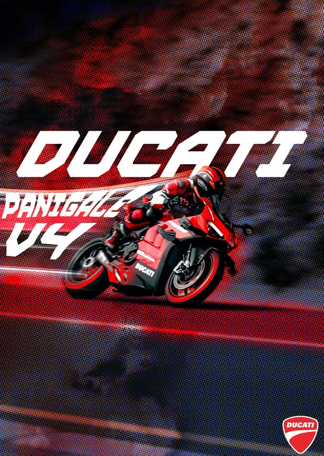 Ducati Panigale V4: Pistte Hız metal tablo