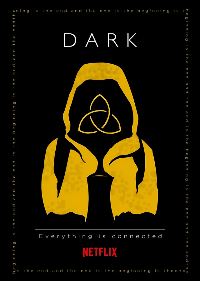 Dark - Sarı Kapüşon ve Üçlü Düğüm metal tablo