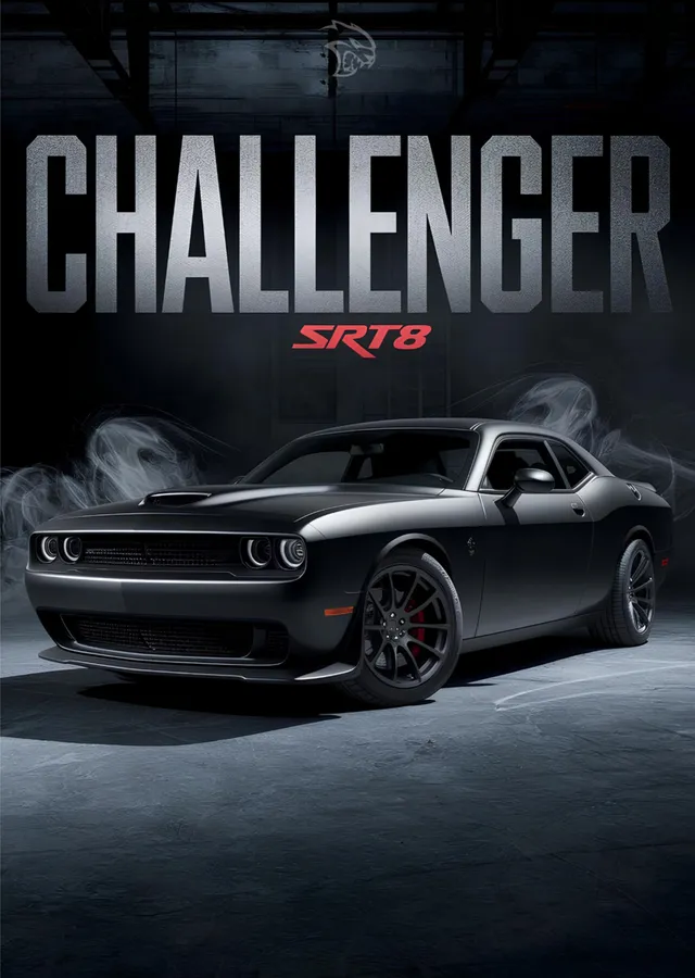 Dodge Challenger SRT8 metal tablo