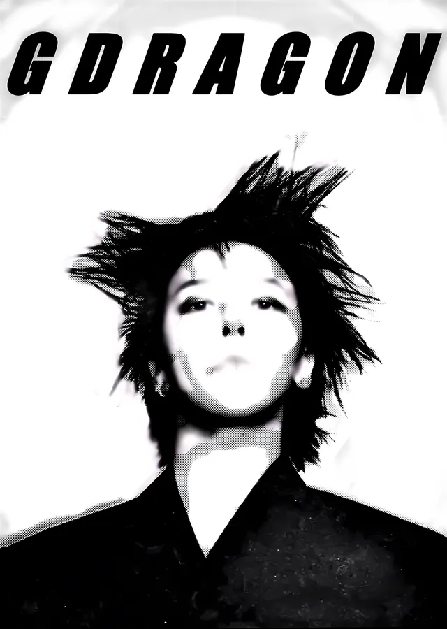 GDragon: Popüler Müzisyen Portresi metal tablo
