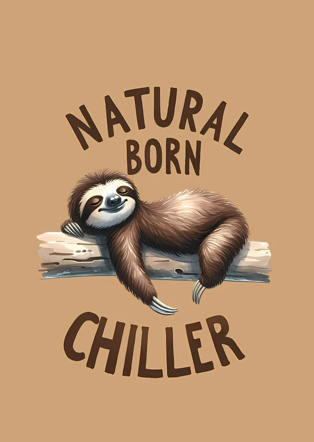 Natural Born Chiller: Sloth metal tablo