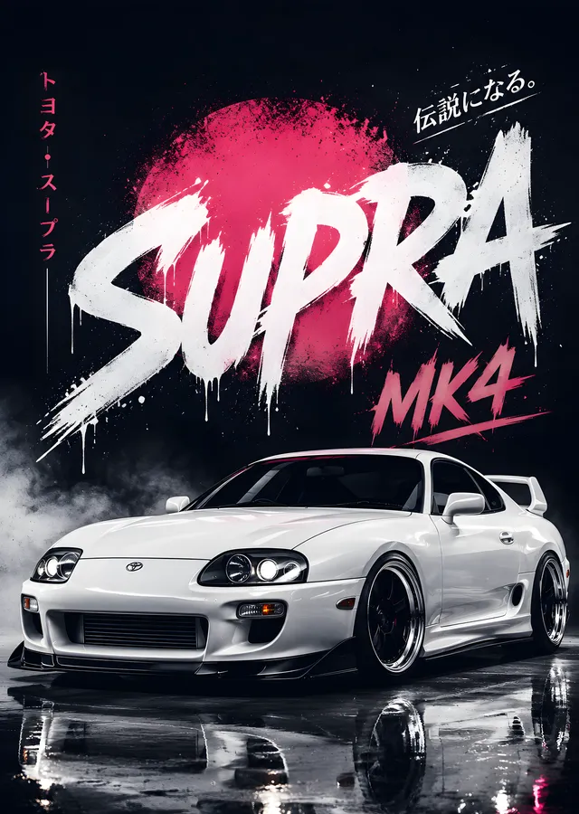 Toyota Supra MK4 - Efsane metal tablo