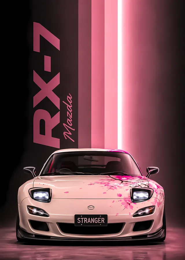 Mazda RX-7 metal tablo