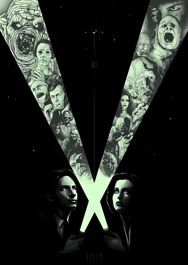 The X-Files · Mulder ve Scully metal tablo
