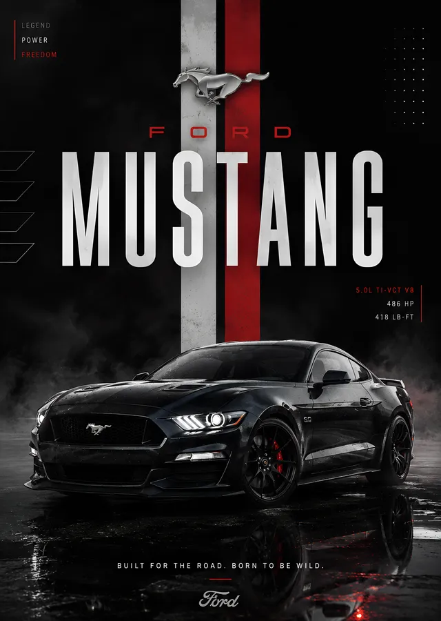 Ford Mustang GT metal tablo