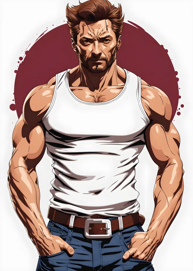Wolverine - Anime Stili metal tablo