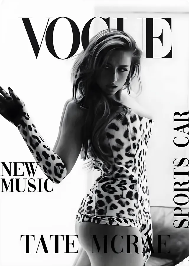 Vogue: Tate McRae metal tablo