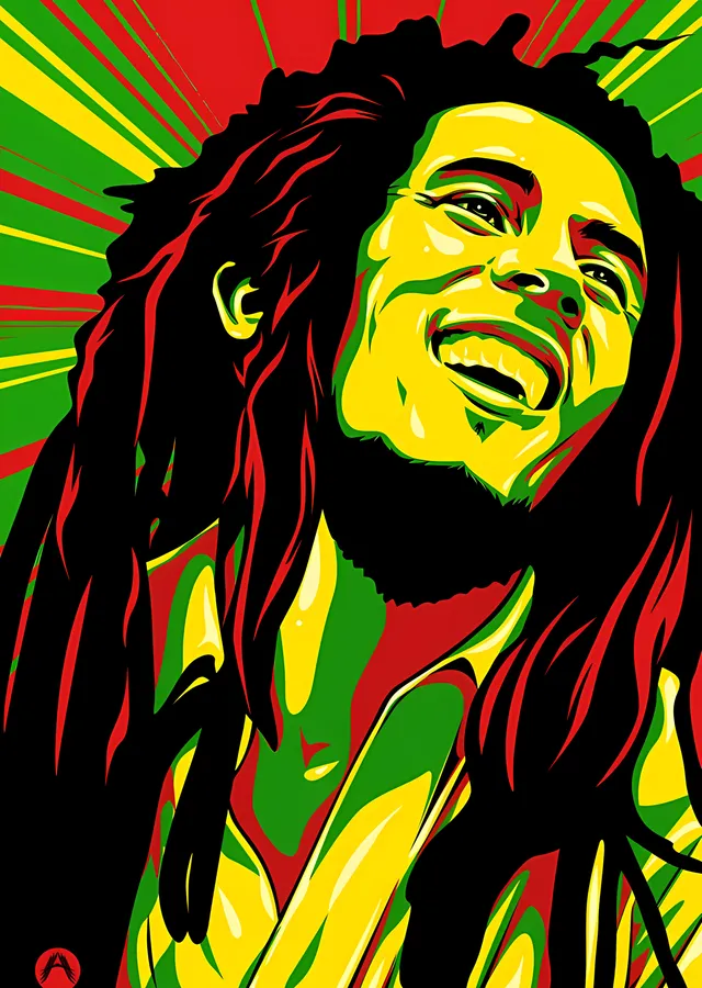 Bob Marley: Rasta Pop Art metal tablo