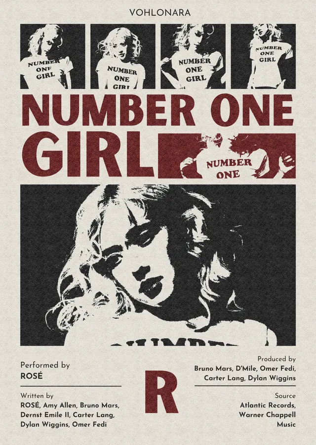 Rosé - Number One Girl metal tablo