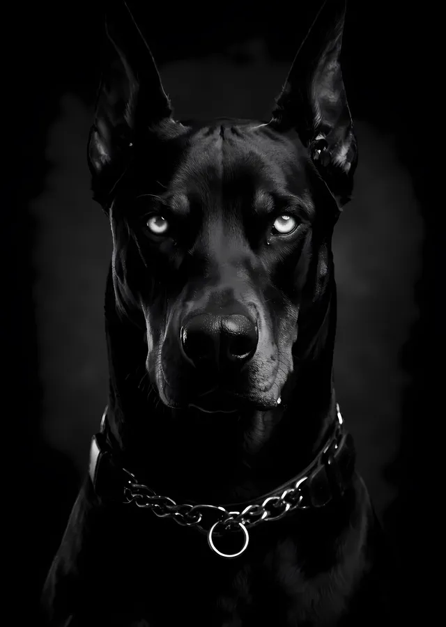 Doberman: Karanlığın Bakışları metal tablo