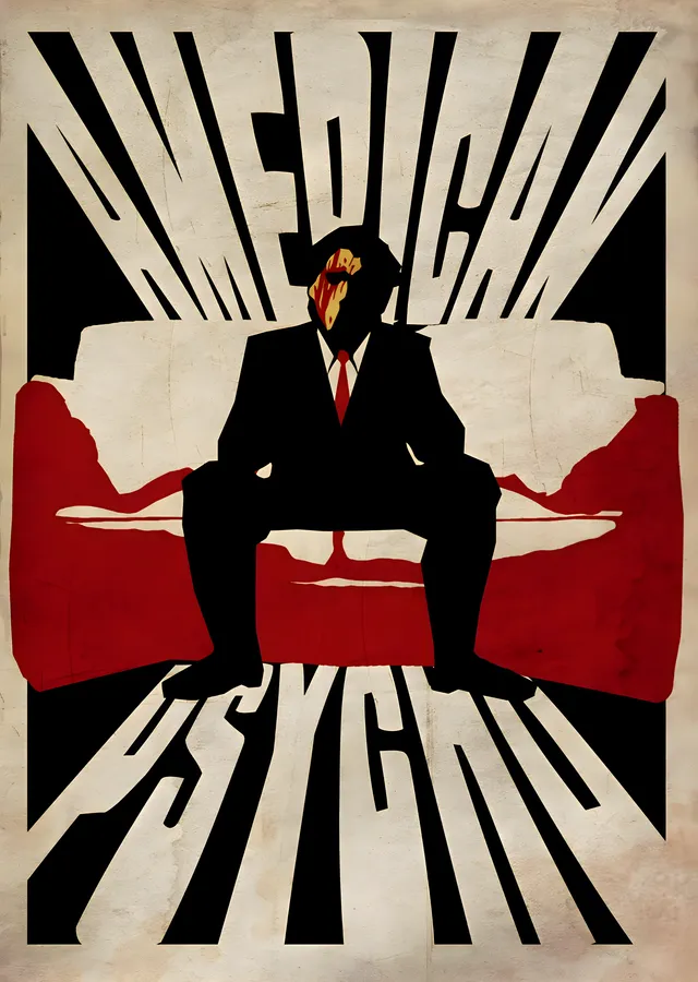 American Psycho: Patrick Bateman - Kanlı Yüz metal tablo