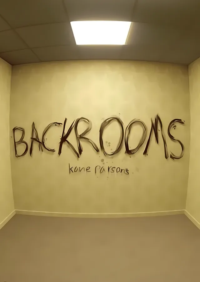 Backrooms - Duvardaki Yazı metal tablo