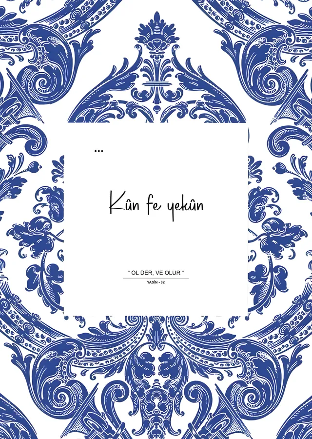 Kün fe yekûn: Mavi ve Beyaz Hat metal tablo