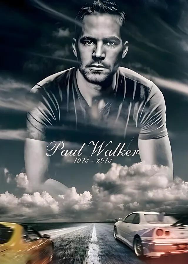 Paul Walker 1973-2013 metal tablo