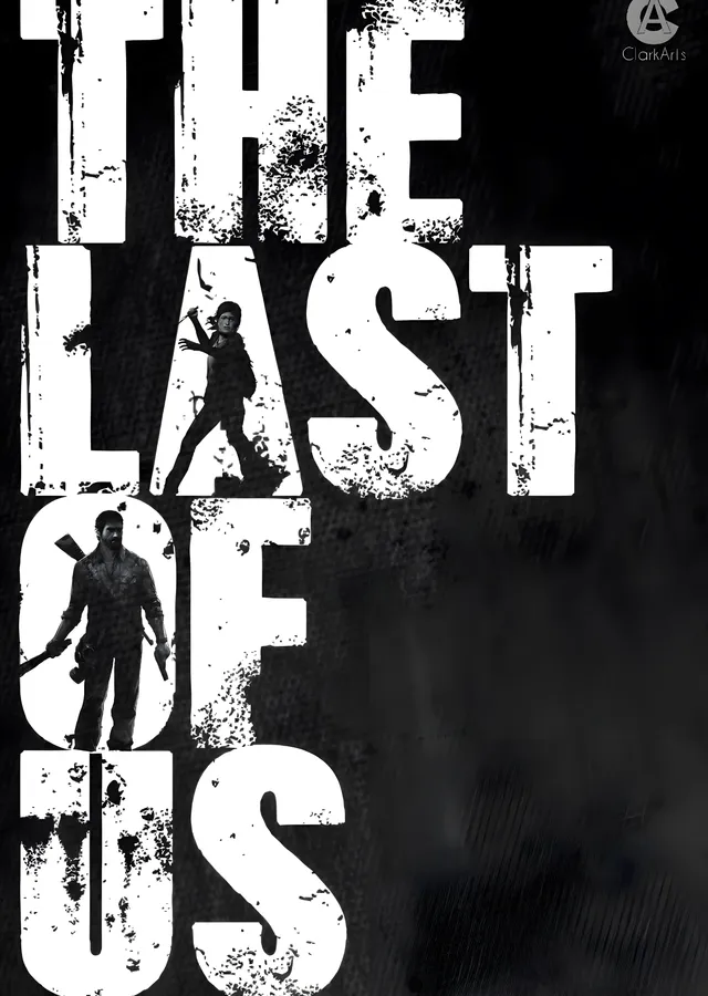 The Last of Us - Siyah Beyaz Metal Poster metal tablo