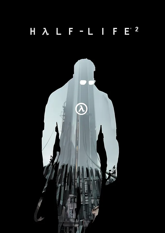 Half-Life 2: Gordon Silueti metal tablo