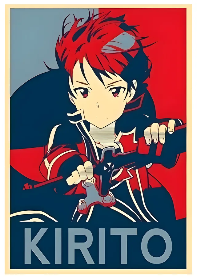 Sword Art Online: Kirito metal tablo