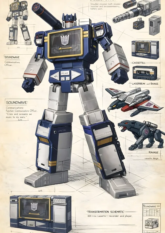 Soundwave: Transformers metal tablo