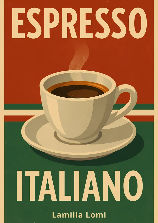 Espresso Italiano Retro metal tablo