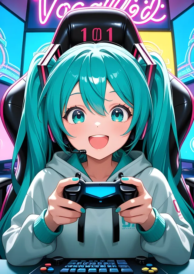 Hatsune Miku - Oyun Gecesi metal tablo