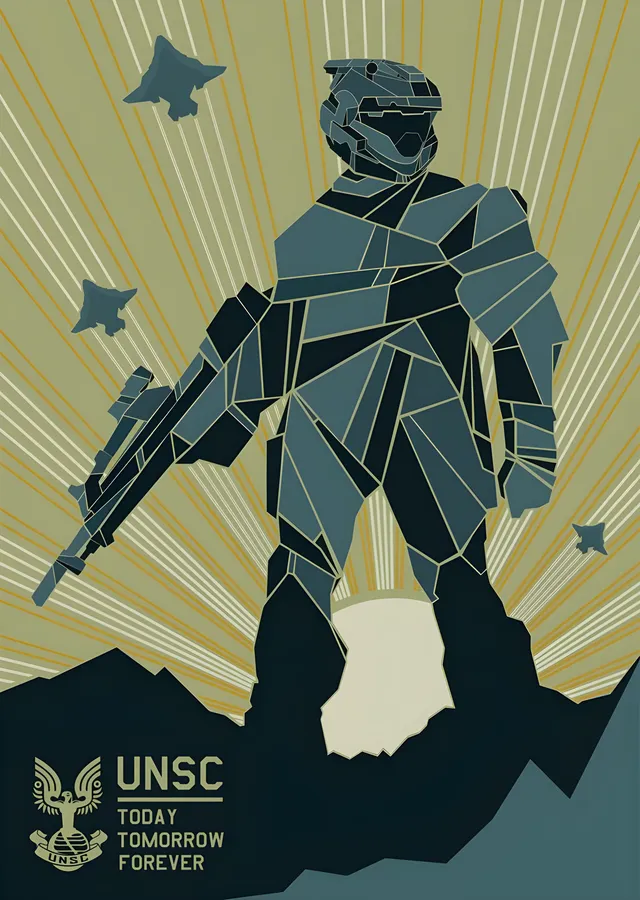 UNSC: Today Tomorrow Forever metal tablo