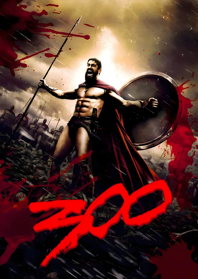 300: Spartan Savaşçı metal tablo