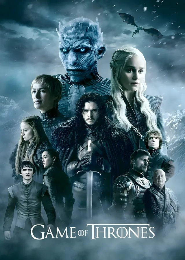 Game of Thrones: Gece Kralı ve Kadro metal tablo