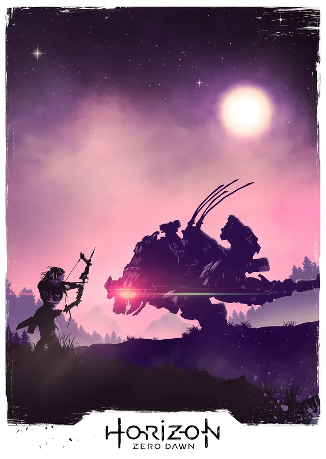 Horizon Zero Dawn: Avcı ve Makine metal tablo