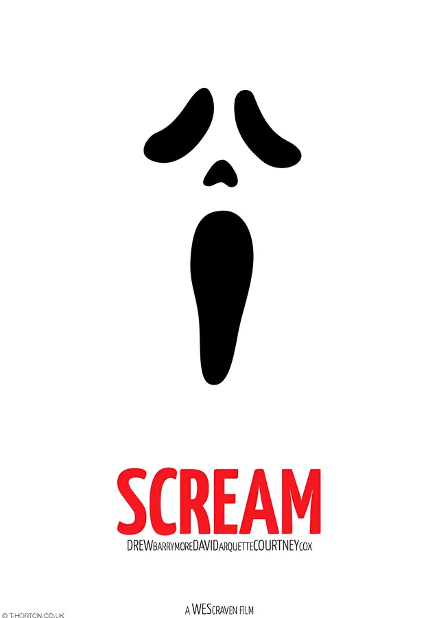 Scream Film metal tablo