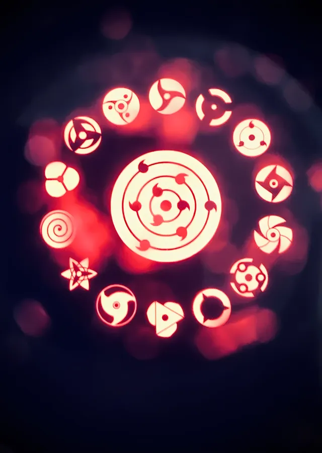 Rinnegan ve Sharingan Halkası metal tablo