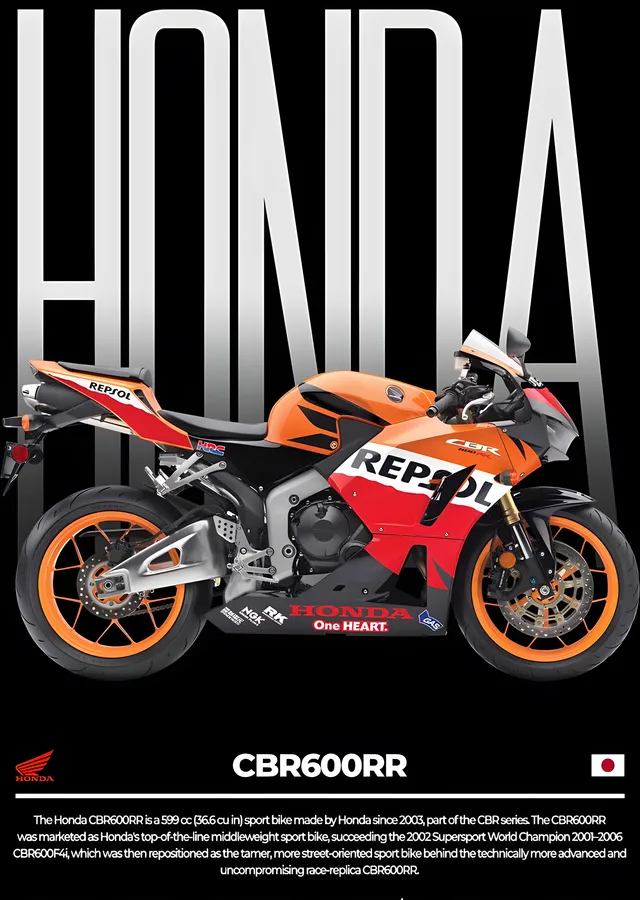 Honda CBR600RR - Repsol metal tablo