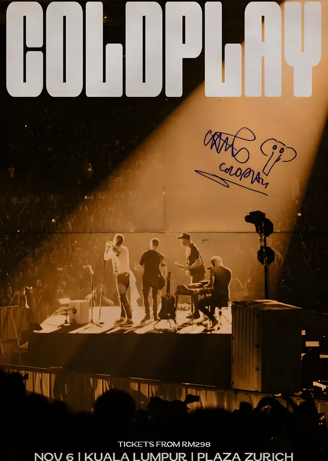 Coldplay: Kuala Lumpur Gecesi metal tablo