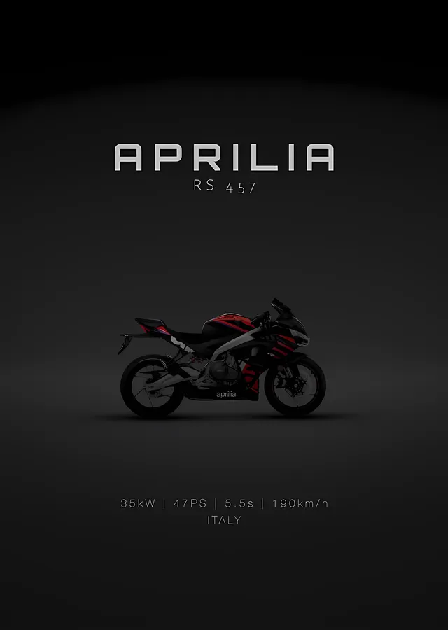 Aprilia RS 457 metal tablo