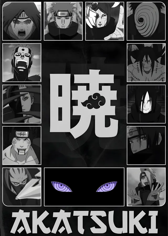 Akatsuki - Karakter Panosu metal tablo