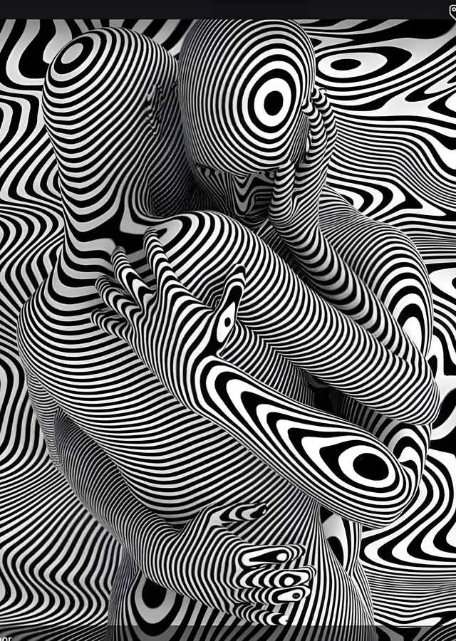 Op-Art: Girdap Yüzey metal tablo