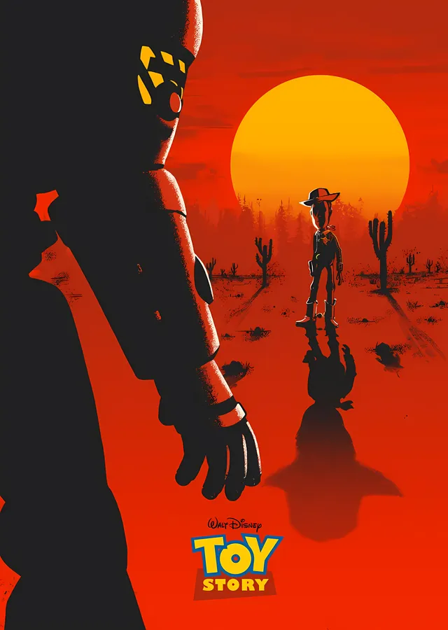 Toy Story - Çölde Gün Batımı metal tablo