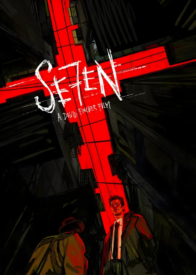 Se7en - David Fincher Film Posterı metal tablo