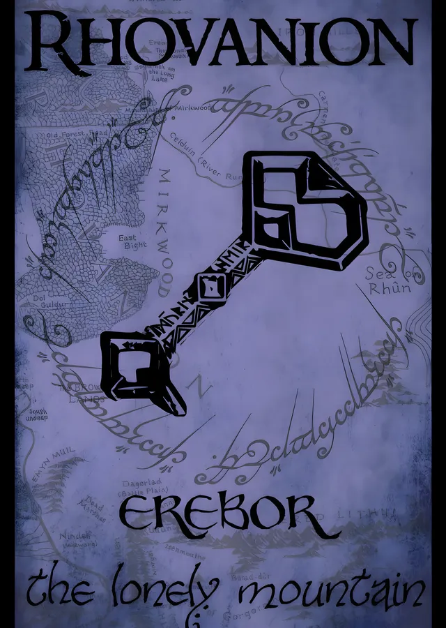 Rhovanon Erebor The Lonely Mountain metal tablo