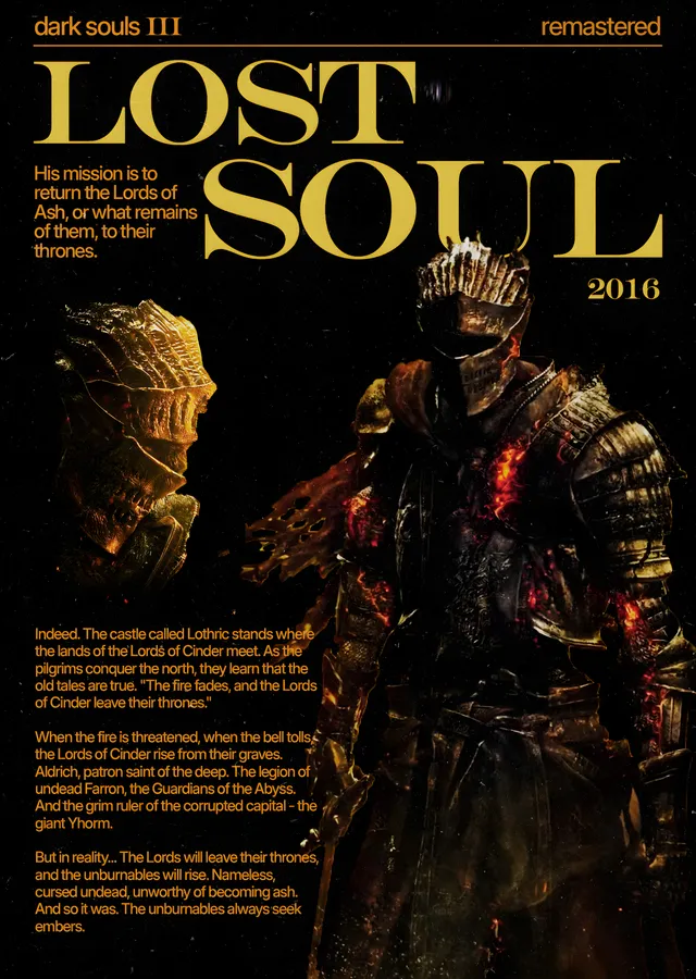 Dark Souls III: Lost Soul metal tablo