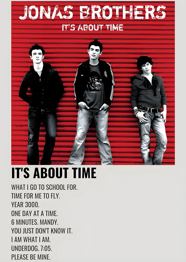 Jonas Brothers - It's About Time metal tablo