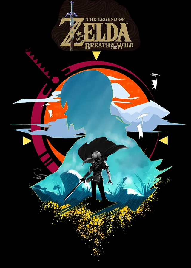 Zelda: Breath of the Wild Silüet metal tablo