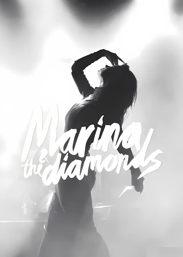 Marina and the Diamonds - Sahne Işığında Siluet metal tablo